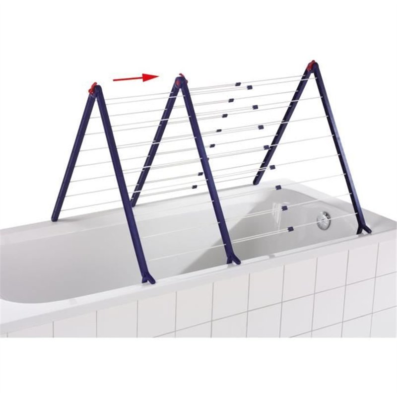 Image secondaire de Séchoir a linge baignoire Pegasus V Duo 81702 Leifheit - Seche linge extensible pliable, stable-Etendoir a linge pour baignoires