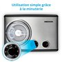 MEDION Sorbetiere et yaourtiere électrique en aluminium avec compresseur, machine a glace d'une capacité d'1,5 litre (correspond