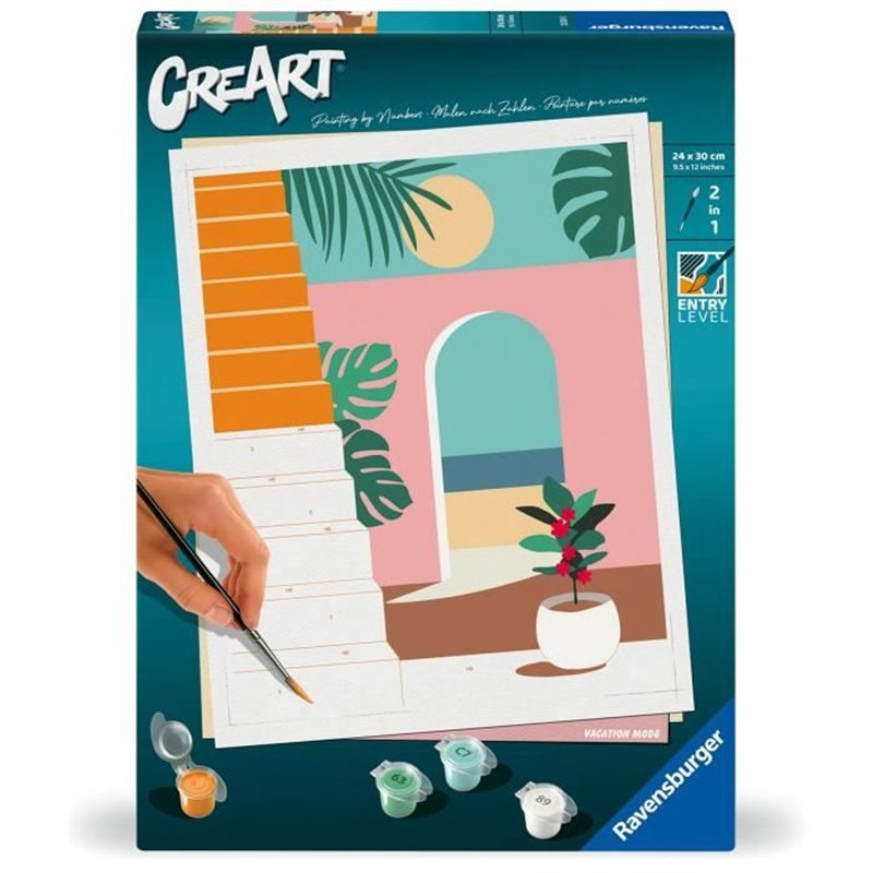 CreArt 24x30 cm Vacation Mode, Adulte, Peinture par numéros, 25524, Ravensburger