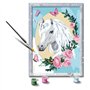 CreArt Kids 18x24cm Licorne fleurie, des 9 ans, Kit de peinture par numéros Numéro d'Art, 25834, Ravensburger