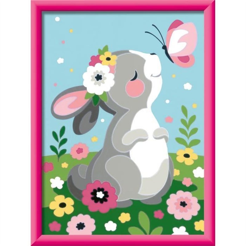 Image secondaire de CreArt Kids 18x24cm Lapin et papillon, Kit de peinture par numéros Numéro d'Art, Des 7 ans, 25836, Ravensburger