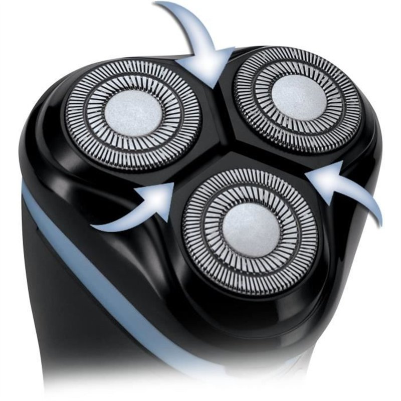 Image secondaire de Rasoir rotatif sans fil - REMINGTON - R1000 - 3 lames Dual Track - Tondeuse escamotable - Autonomie 30 min - LED