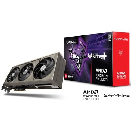 SAPPHIRE - Carte graphique - NITRO+ AMD RADEON RX 9070 GAMING OC - 16 GB - Dual HDMI / Dual DP