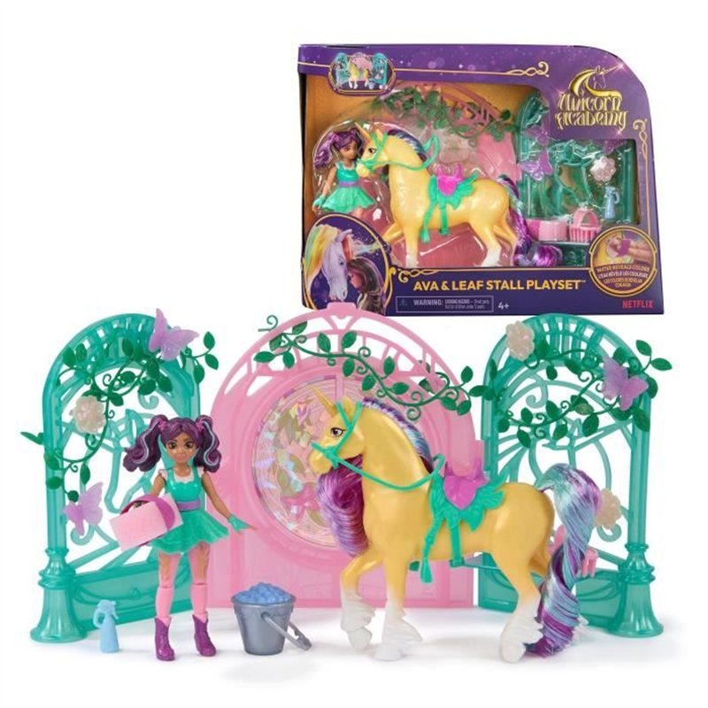 SPIN MASTER PLAYSET MINI POUPEE AVA ET LEAF COLOR REVEAL Unicorn Academy