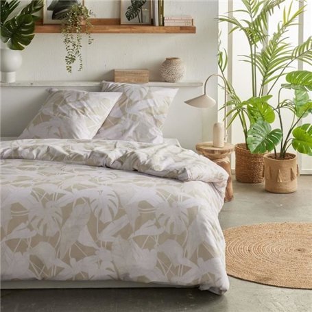 Parure de lit - TODAY Crazy - Imprimé Jungle - 2 personnes - 220 x 240 cm - Beige