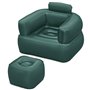 Bestway Fauteuil Gonflable avec Repose-pieds Couleur Assortie 107x99x80/48x48x36 cm
