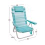 Chaise Pliante Colorbaby Mediterran Blanc Turquoise 48 x 45,5 x 84 cm