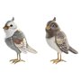 Figurine Décorative DKD Home Decor Beige Blanc Résine Oiseau Moderne (12,5 x 7 x 16 cm) (2 Unités)