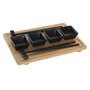 Set de sushi DKD Home Decor Naturel Noir Bambou Grès Oriental