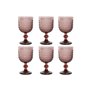 Set de Verres Home ESPRIT Rose Verre 240 ml (6 Unités)