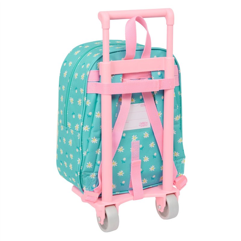 Image secondaire de Cartable à roulettes Peppa Pig Pretty flowers Jaune Menthe 22 x 27 x 10 cm