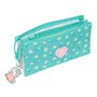 Trousse Fourre-Tout Triple Peppa Pig Pretty flowers Jaune Menthe 22 x 12 x 3 cm