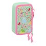 Trousse Scolaire avec Accessoires Disney Princess Bloom Rose Aigue marine 12,5 x 19,5 x 5,5 cm 37 Pièces