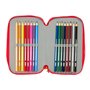 Pochette à crayons triple Mickey Mouse Clubhouse Good day Bleu 12,5 x 19,5 x 5,5 cm 37 Pièces