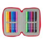 Pochette à crayons triple Mickey Mouse Clubhouse Good day Bleu 12,5 x 19,5 x 5,5 cm 37 Pièces