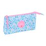 Trousse Fourre-Tout Triple Vicky Martín Berrocal Paraíso Rose Bleu clair 22 x 12 x 3 cm