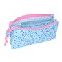 Trousse Fourre-Tout Triple Vicky Martín Berrocal Paraíso Rose Bleu clair 22 x 12 x 3 cm