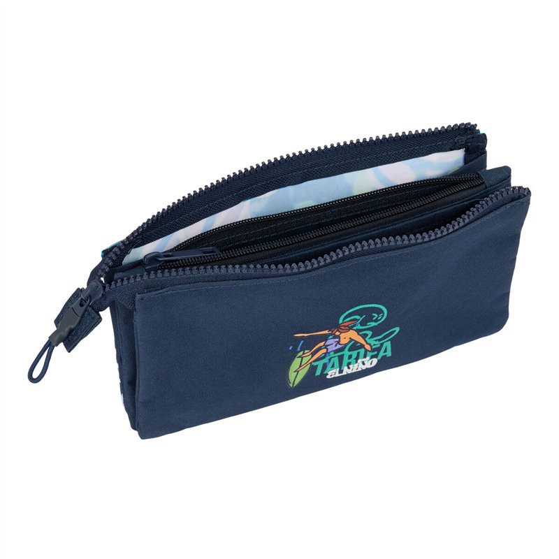 Image secondaire de Trousse Fourre-Tout Triple El Niño Kook Blue marine 22 x 12 x 3 cm