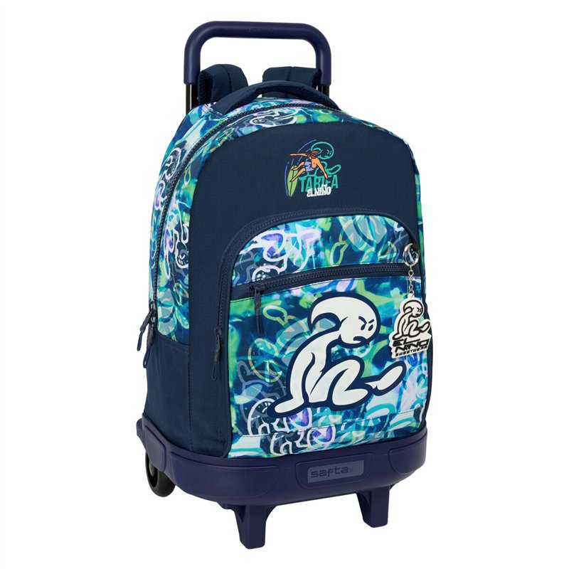 Cartable à roulettes El Niño Kook Blue marine 33 x 45 x 22 cm
