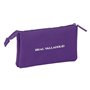 Fourre-tout Real Valladolid C.F. Blanc Violet 22 x 12 x 3 cm