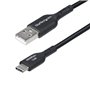 Câble USB Startech USB2AC1MNC Noir 1 m