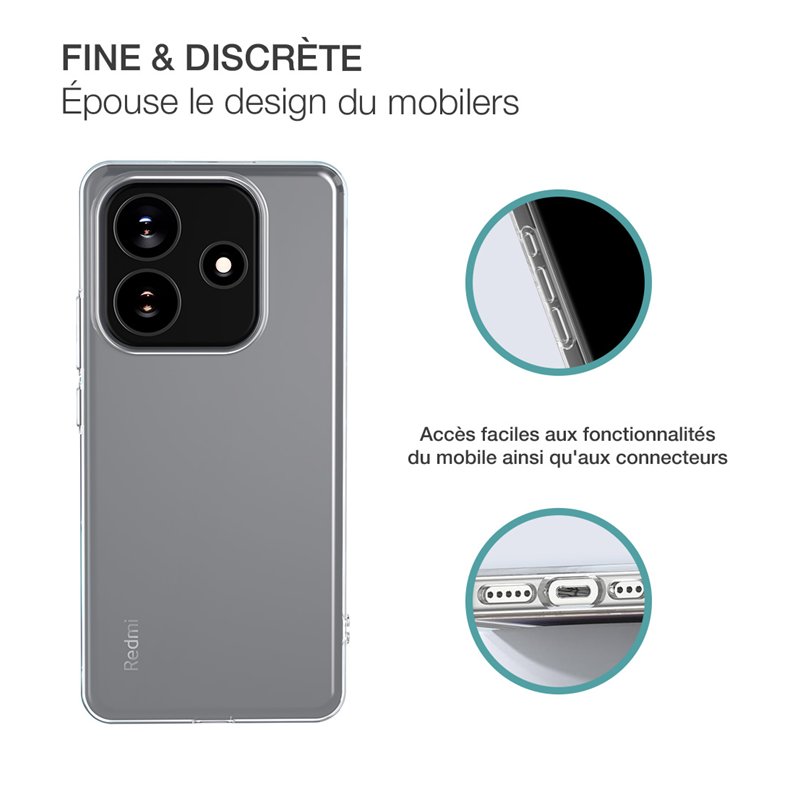 Image secondaire de Coque Xiaomi Redmi Note 14 5G Transparente Bigben