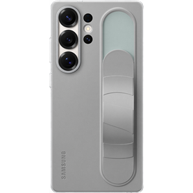 Coque Samsung Galaxy S25 Ultra Silicone Grip avec Lanière Fonction Stand Grise Samsung