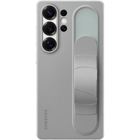 Coque Samsung Galaxy S25 Ultra Silicone Grip avec Lanière Fonction Stand Grise Samsung