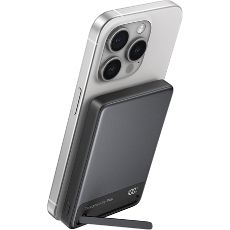 Powerbank sans fil Magnétique MagPro Slim 10000mAh 2 ports USB C+C Noir Iniu