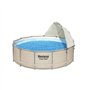 BESTWAY - Auvent pour piscine ronde - Diametre entre 305 cm et 549 cm - Gris