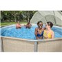 BESTWAY - Auvent pour piscine ronde - Diametre entre 305 cm et 549 cm - Gris