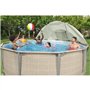 BESTWAY - Auvent pour piscine ronde - Diametre entre 305 cm et 549 cm - Gris