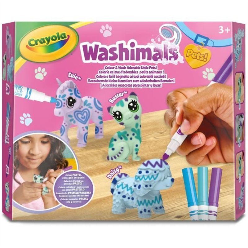 Image secondaire de Jeu créatif - CRAYOLA - Washimals - Coffret de 3 animaux pastel - a partir de 3 ans - Mixte