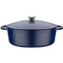 Cocotte fonte massive - GSW - BLUE MAGIC - 33 x 25 cm - Ovale - Induction - Bleu