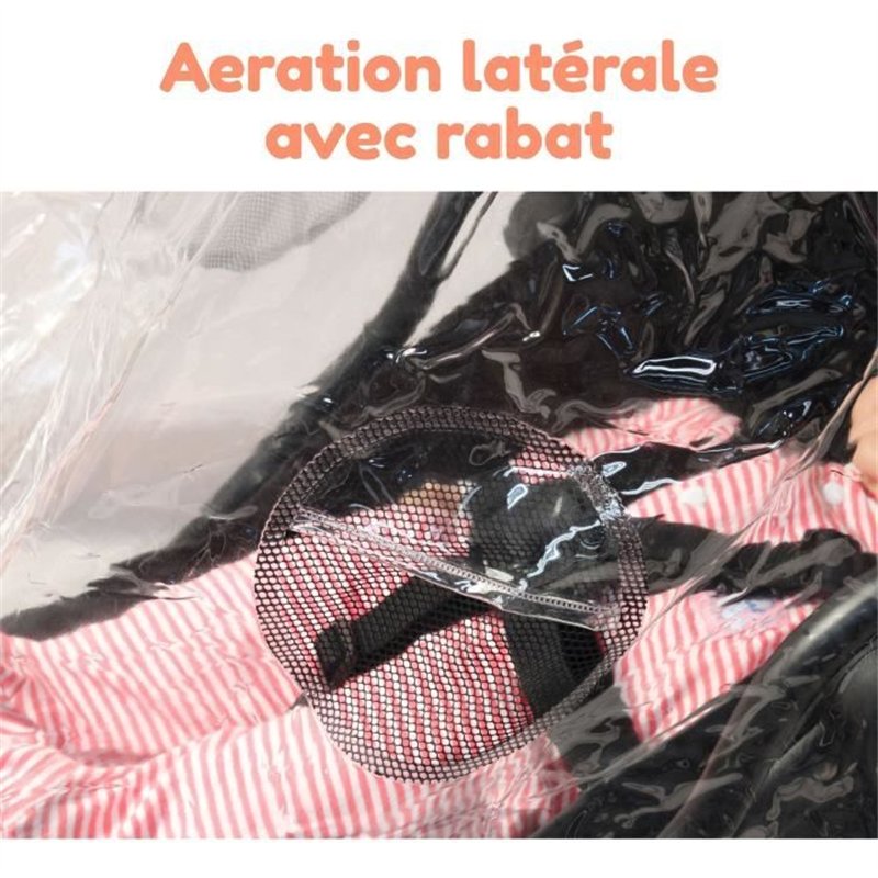 Image secondaire de Habillage pluie universel - BAMBISOL - Pour poussette ayant un canopy