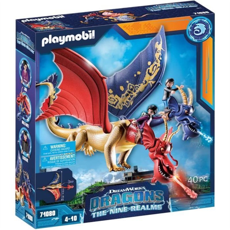 PLAYMOBIL - Dragons Nine Realms: WuWei & Jun - Jouet pour Enfant - 2 personnages et accessoires