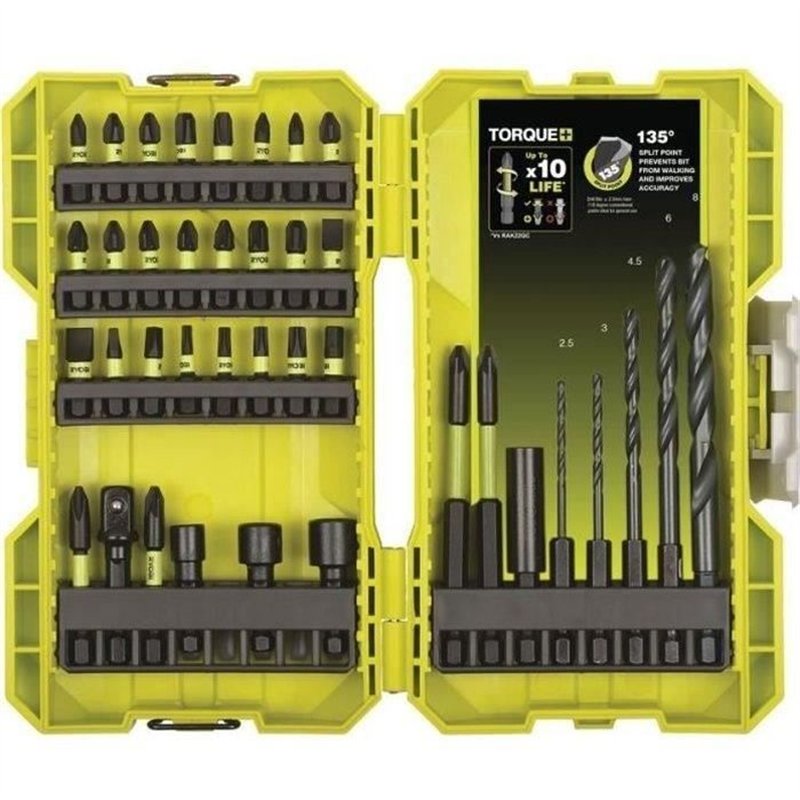 RYOBI - Coffret empilable 38 accessoires mixtes spécial impact perçage - vissage - boulonnage + 1 porte-embout - RAK38DSDI2
