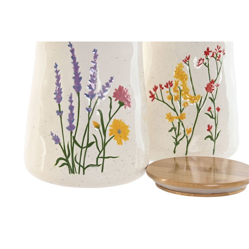 Image secondaire de Boîte Home ESPRIT Multicouleur Fleurs Shabby Chic (2 Unités)