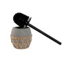 Brosse de salle de wc Home ESPRIT Noir Gris Crème Fibre Dolomite 11 x 11 x 38 cm (2 Unités)