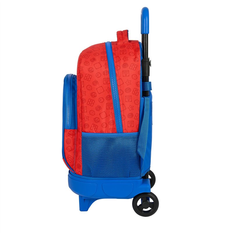 Image secondaire de Cartable à roulettes Super Mario Rouge Bleu (33 x 45 x 22 cm)