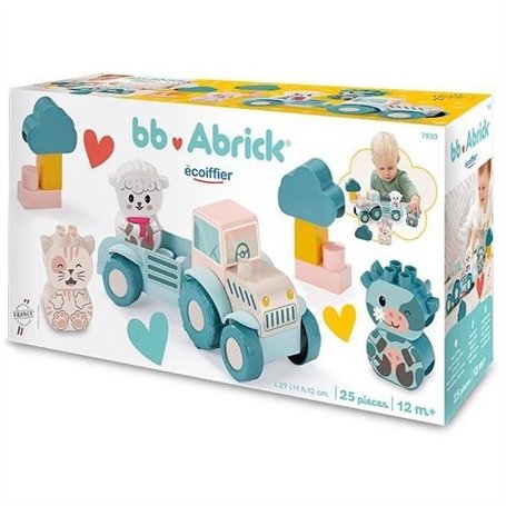 Tracteur - Ecoiffier - Mon premier tracteur - 25 pieces - Couleur pastel - Pour bébé 12 mois