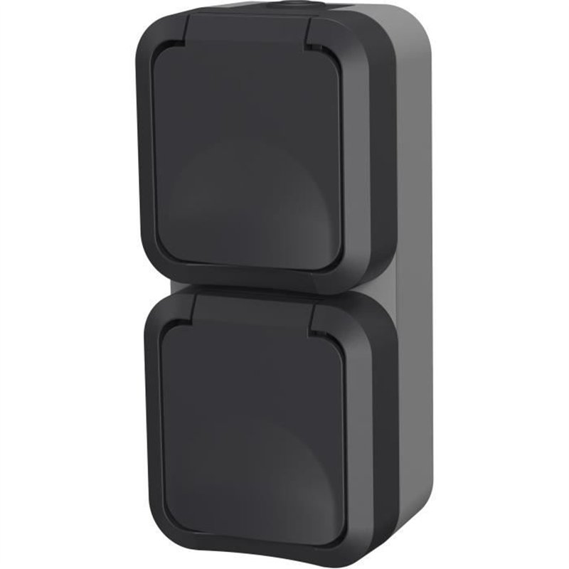 Double prise - QUARX - Aqua Pro - Extérieure, verticale, IP55, 250V, 16A