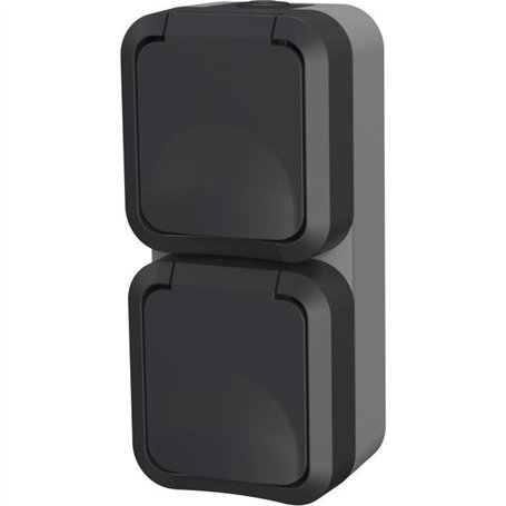 Double prise - QUARX - Aqua Pro - Extérieure, verticale, IP55, 250V, 16A