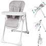 Chaise haute multipositions - BAMBISOL - Inclinable - Jusqu'a 3 ans - Beige / Blanc