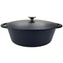 Cocotte en fonte - BAUMALU - 336408 - Ovale 33 cm - Noir mat