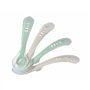 Lot de 4 cuilleres - BEABA - 913555-  2eme âge - Silicone - Velvet grey / Sage green