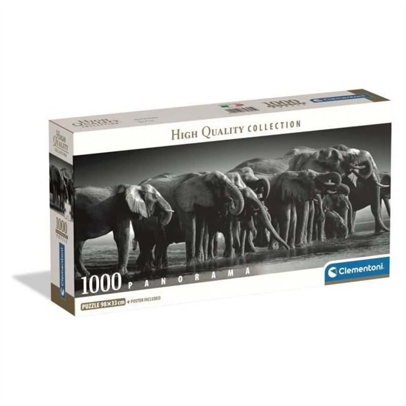 CLEMENTONI - Compact 1000 pieces Panorama - Herd of Giants
