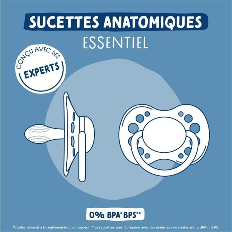 Image secondaire de 2 Sucettes anatomiques - DODIE - A108 EDL - +18 mois - Mathilde Cabanas Rose