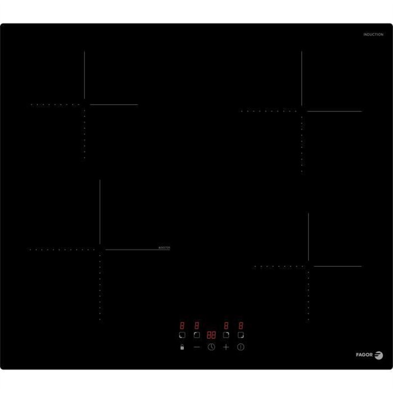 Table de cuisson - FAGOR - FTI468 - 59 cm - 4 foyers induction - Verre noir