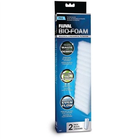 Blocs de mousse filtrante pour aquarium - FLUVAL - Pour filtres extérieur Fluval FX2 - Bio-Foam - 2 pieces